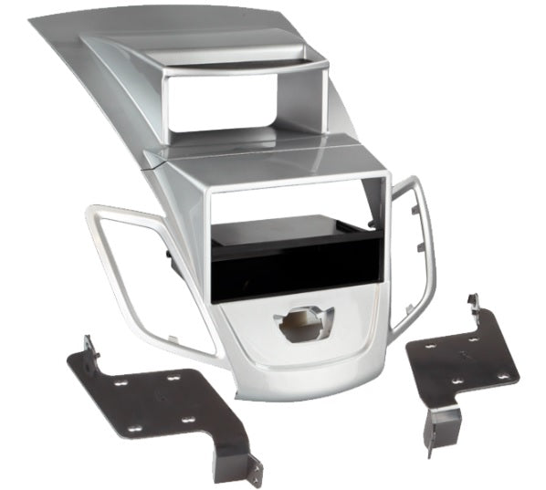 Ford Fiesta Mk7 (2008-2018) WITH DISPLAY Single/Double DIN car radio fascia adapter (SILVER) 50-774/S CT24FD34