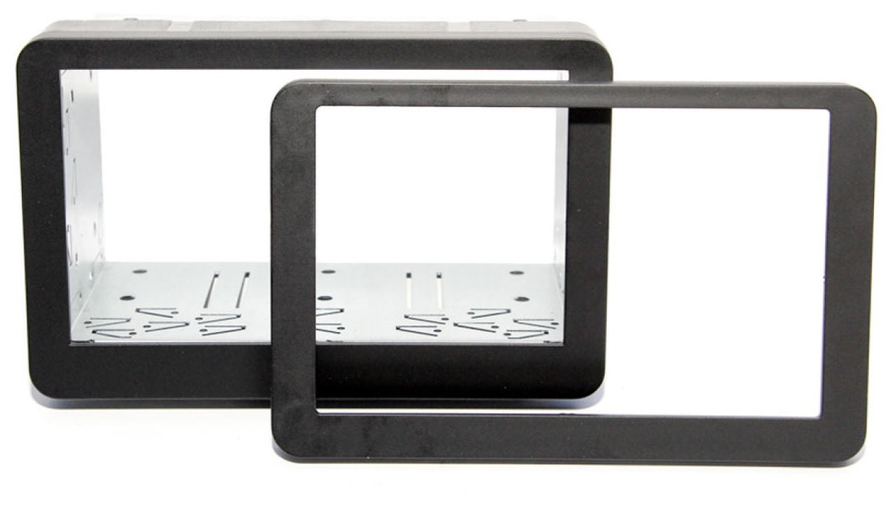 Alfa Remeo 159, Brera, Spider with OEM NAV Double DIN car audio fascia adapter panel and cage kit (MATT BLACK) 50-872