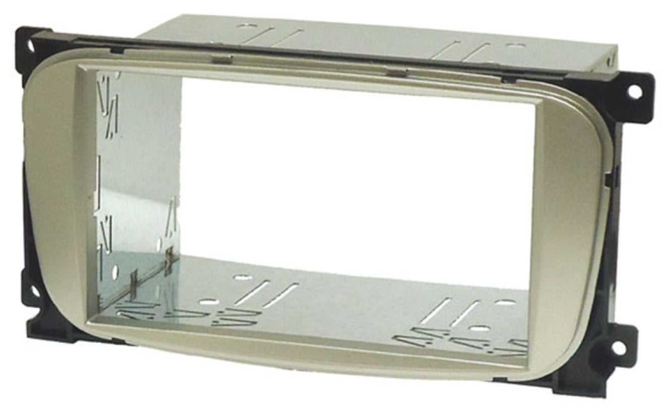 Ford Double Din Car Radio Fascia Adaptor And Cage Kit (OVAL SHAPE - SILVER) 50-876/1