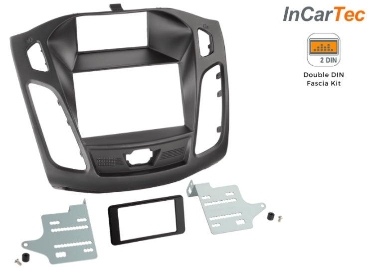 Ford Focus Mk3 (C346) (2011-2015) Double DIN car audio fascia adapter panel (MATT BLACK) 50-893