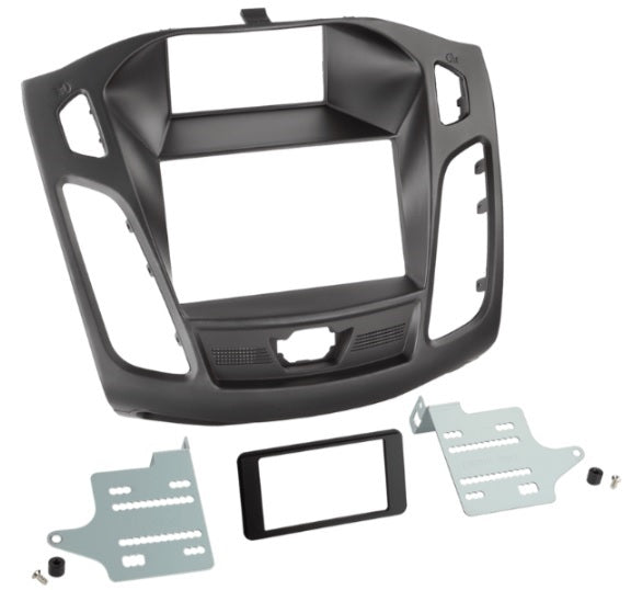Ford Focus Mk3 (C346) (2011-2015) Double DIN car audio fascia adapter panel (MATT BLACK) 50-893