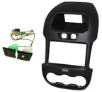 Ford Ranger (2012-2016) double DIN radio fascia adapter panel with replacement switches (BLACK) 50-924