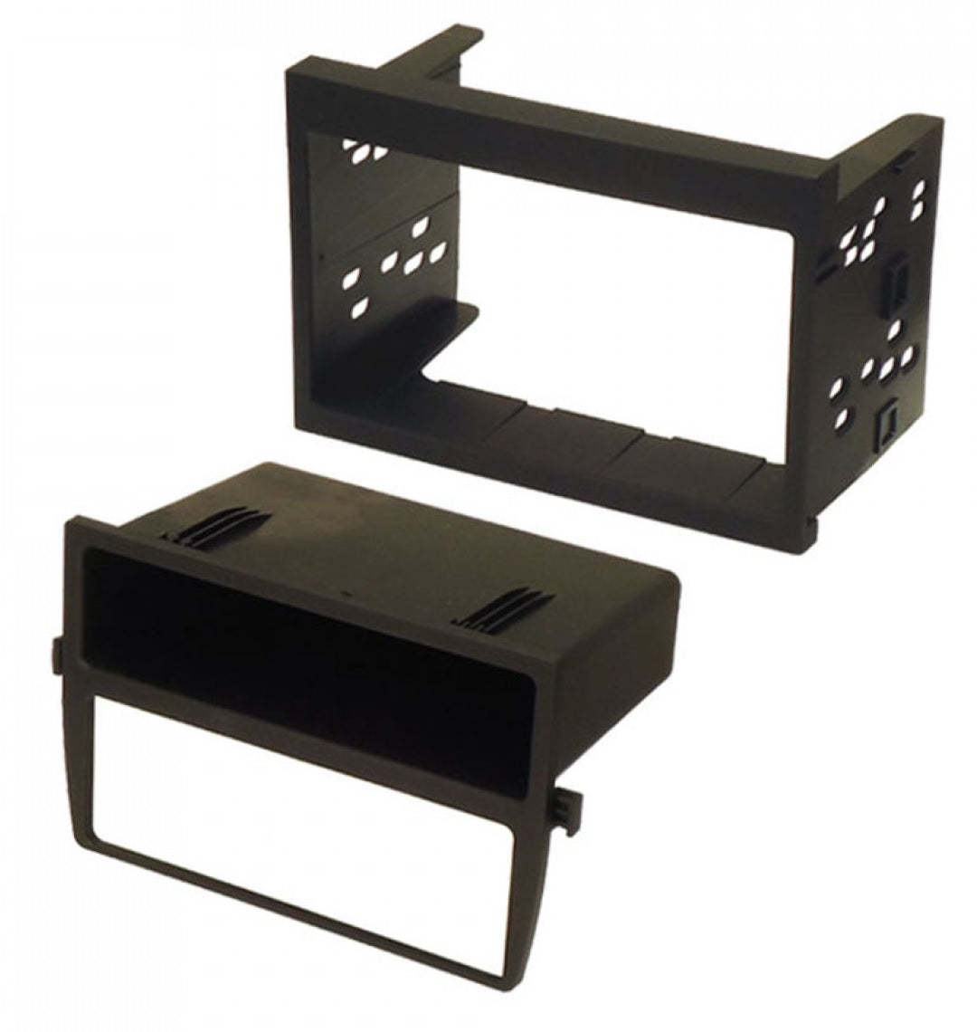 Porsche 986/996 Double DIN car audio fascia adapter and heater relocation kit (MATT BLACK) 50-971