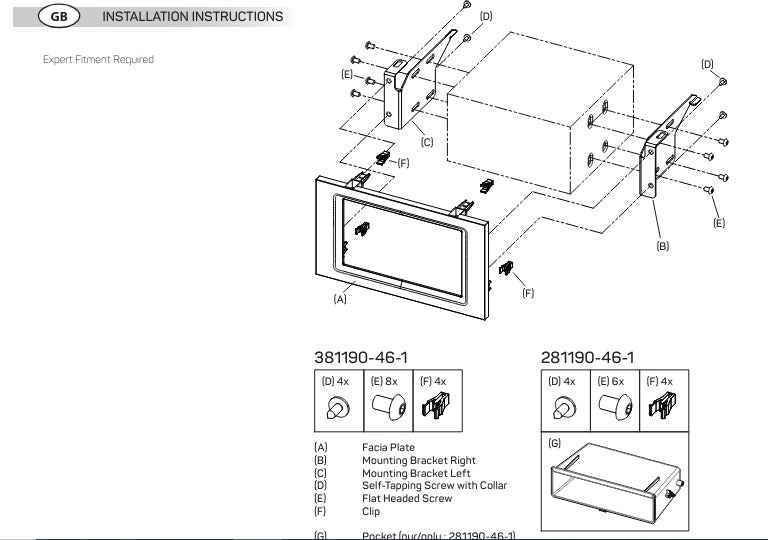 Mercedes Actros MP4 (2011 Onwards) Double DIN fascia adapter panel (MATT BLACK) 50-989