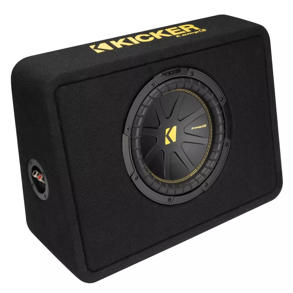 Kicker 50TCWC102 10” CompC Series 10" Solo-Baric Subwoofer in Thin Profile Enclosure 500w