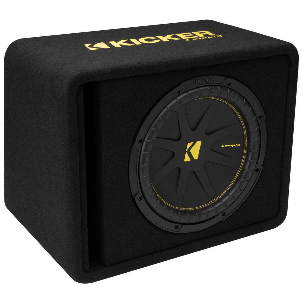 Kicker 50VCWC122 Ported enclosure with one 2-ohm 12" CompC subwoofer