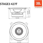 JBL Stage3 427F - 4" 2-Way Coaxial Speakers Factory Upgrade Without Grills