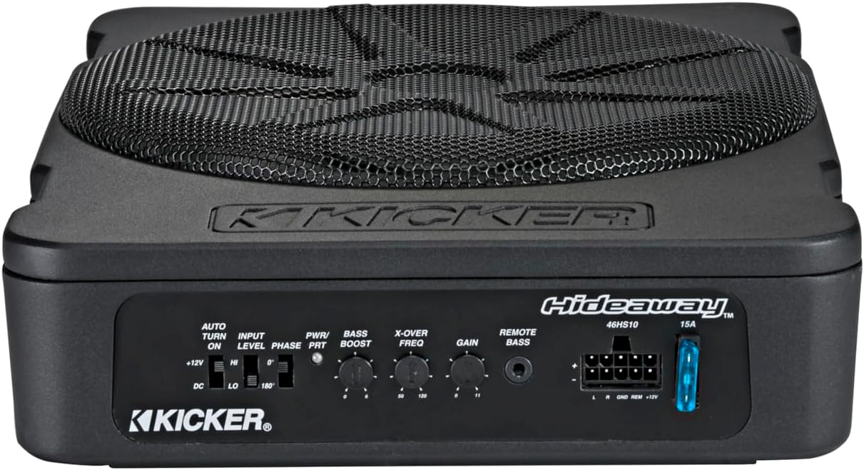 Kicker 51HS10 HideAway 10 inch Subwoofer with Enclosure and Integrated Amplifier