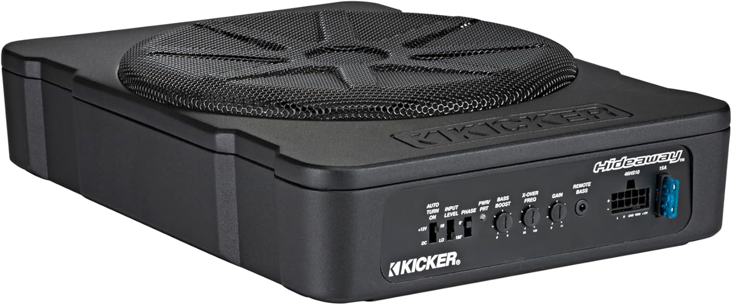 Kicker 51HS10 HideAway 10 inch Subwoofer with Enclosure and Integrated Amplifier