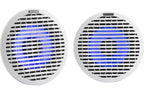 Kicker 51KM614FL 6.5" marine 2-way speakers with RGB LEDs and 2 sets of grilles