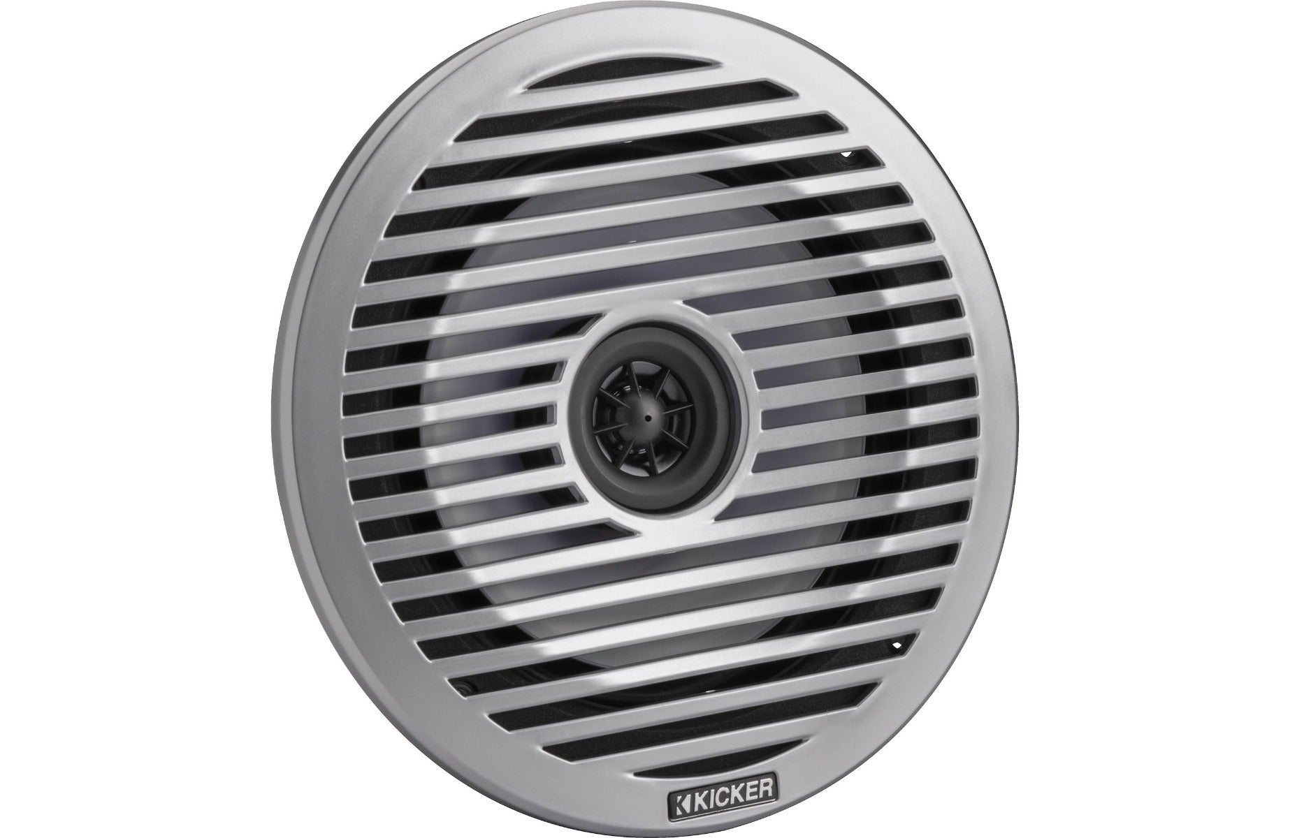 Kicker 51KM614FL 6.5" marine 2-way speakers with RGB LEDs and 2 sets of grilles