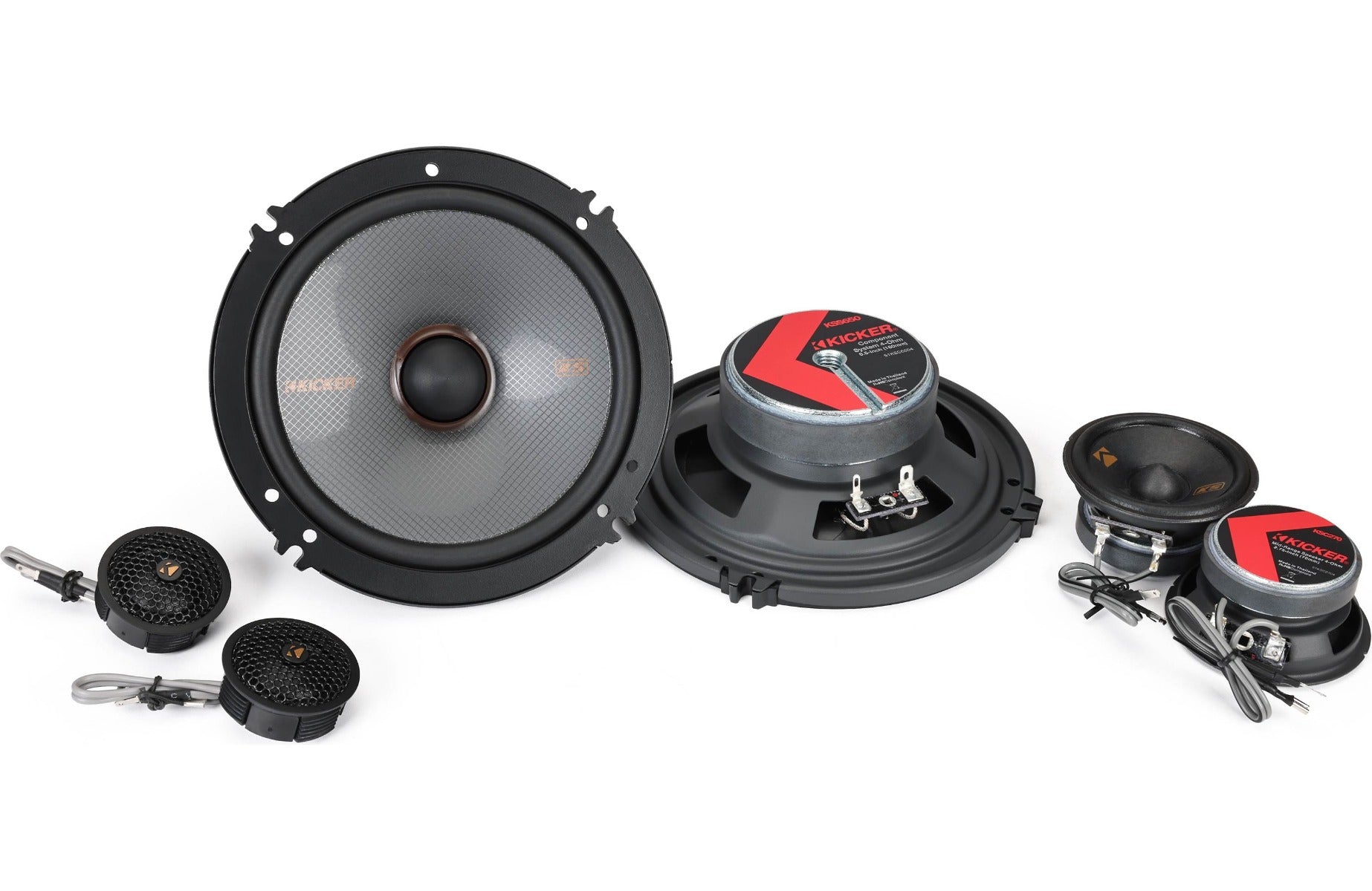 Kicker 51KSS365 6.5"  3-Way KS-Series 320w Component Speaker System KSS365