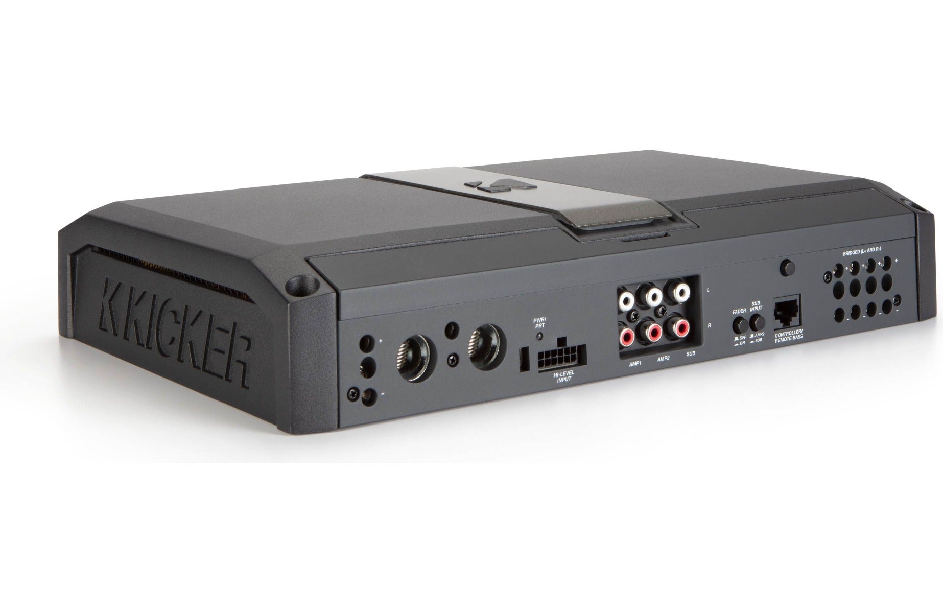 Kicker LX1200.5 1500W Peak (1200W RMS) Class D LX Series 5-Channel Full Range Car Amplifier (with Bass Remote and Control Center)