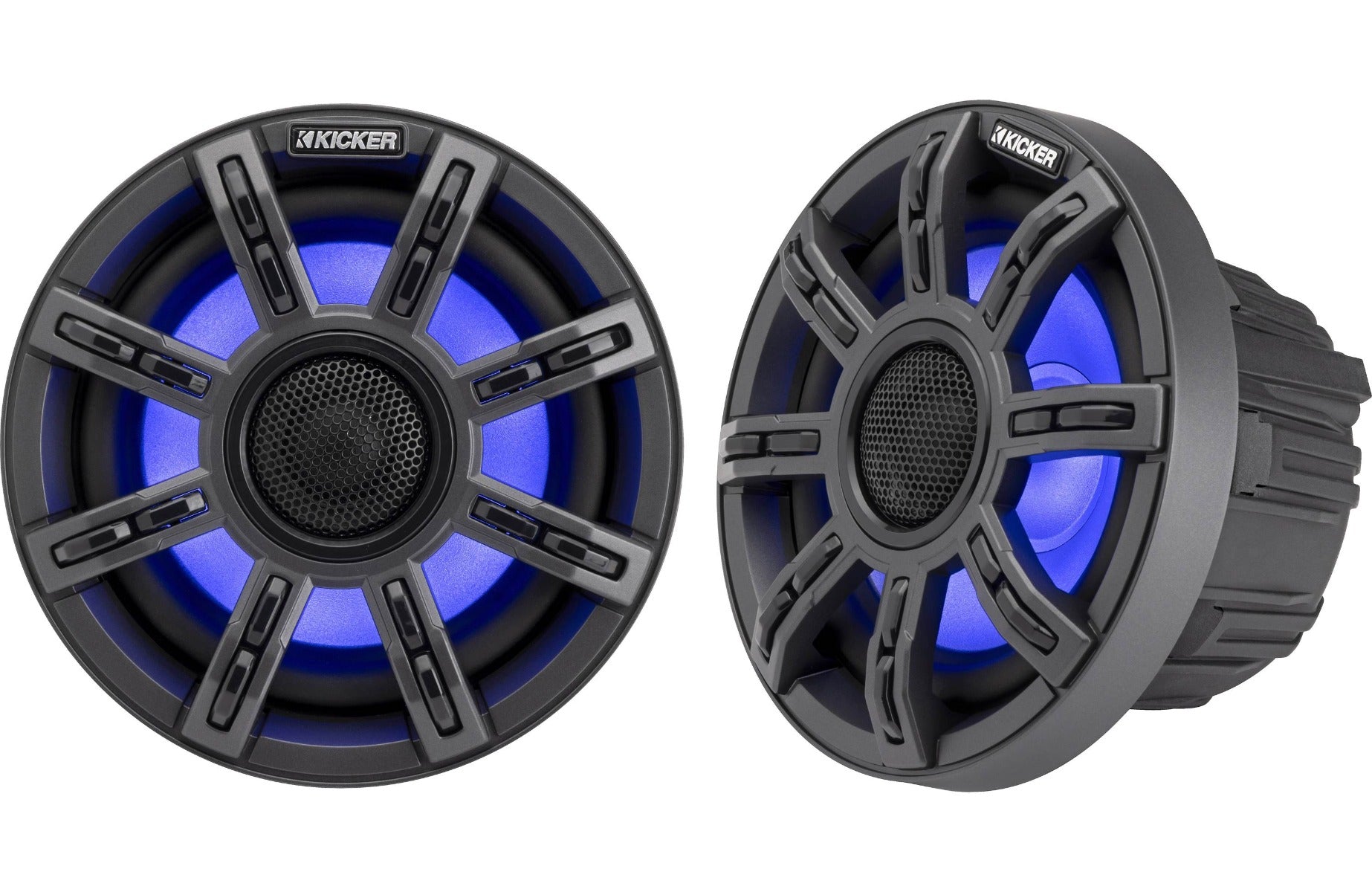 Kicker 51MSC65 6-1/2" 2-way Marine Speakers with RGBW LED Lighting
