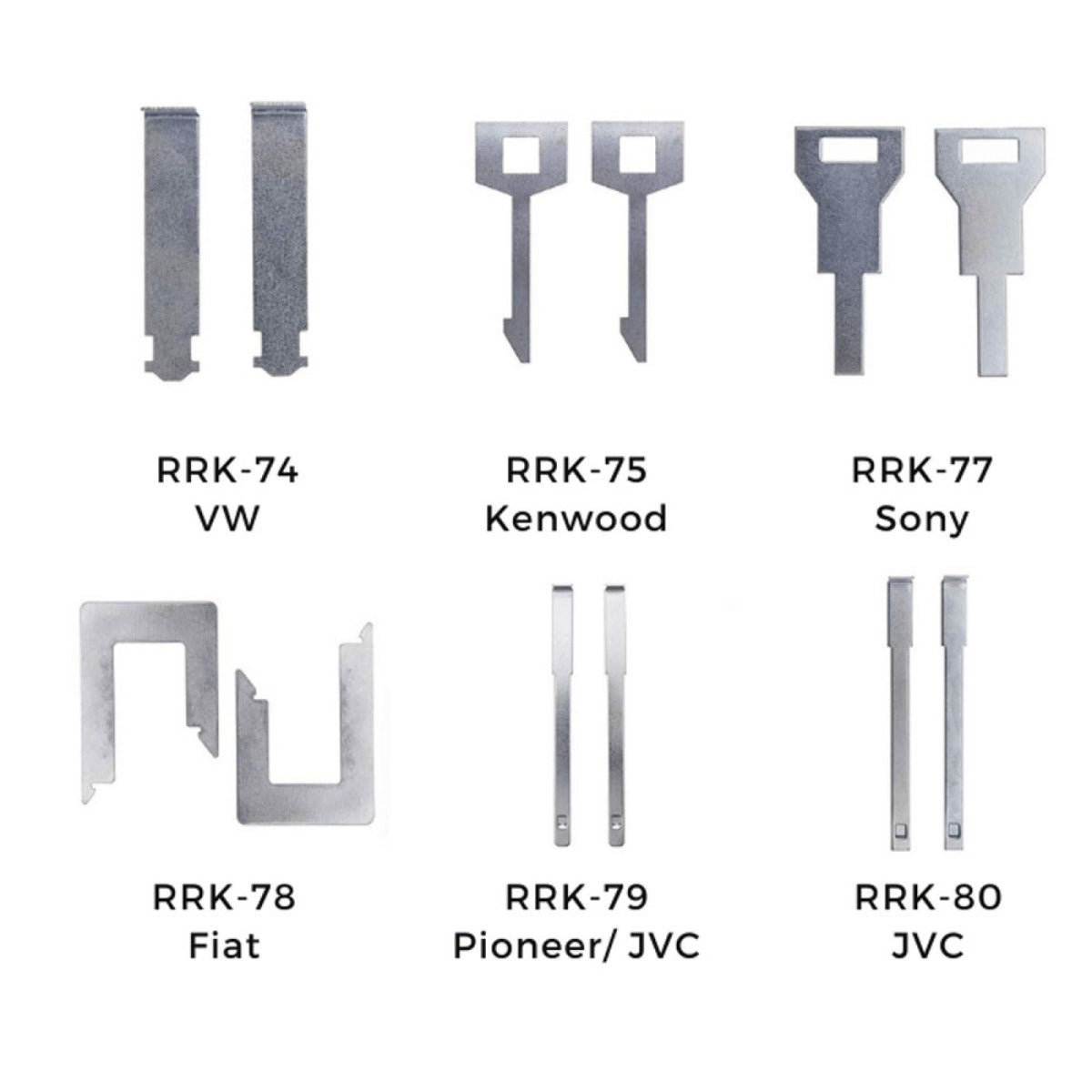 38 Piece (19 Pair) car audio radio stereo release key/ disassembly set 52-030