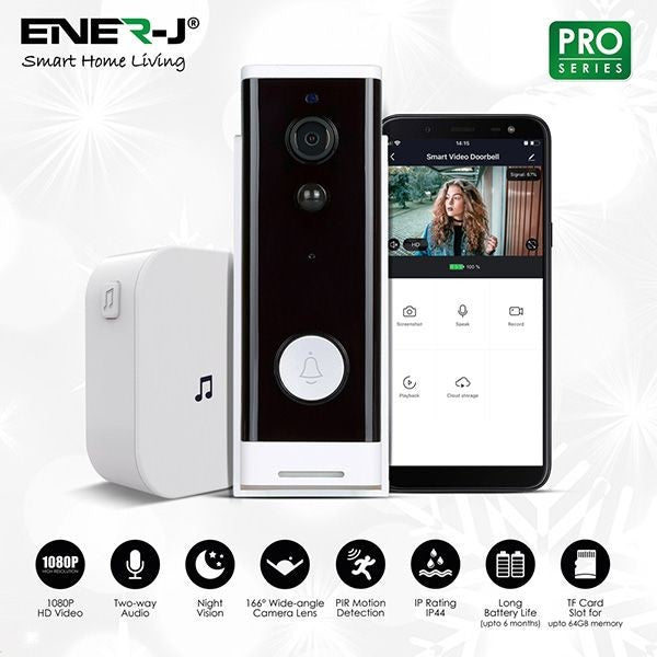 ENER-J SHA5307 Smart Wi-Fi VIdeo Doorbell - PRO Series