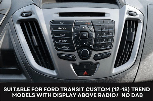 Ford Transit Custom Euro 6 2012-2018 Double Din Stereo Fitting Kit (WITH DISPLAY/ NO DAB) FK-9261/4