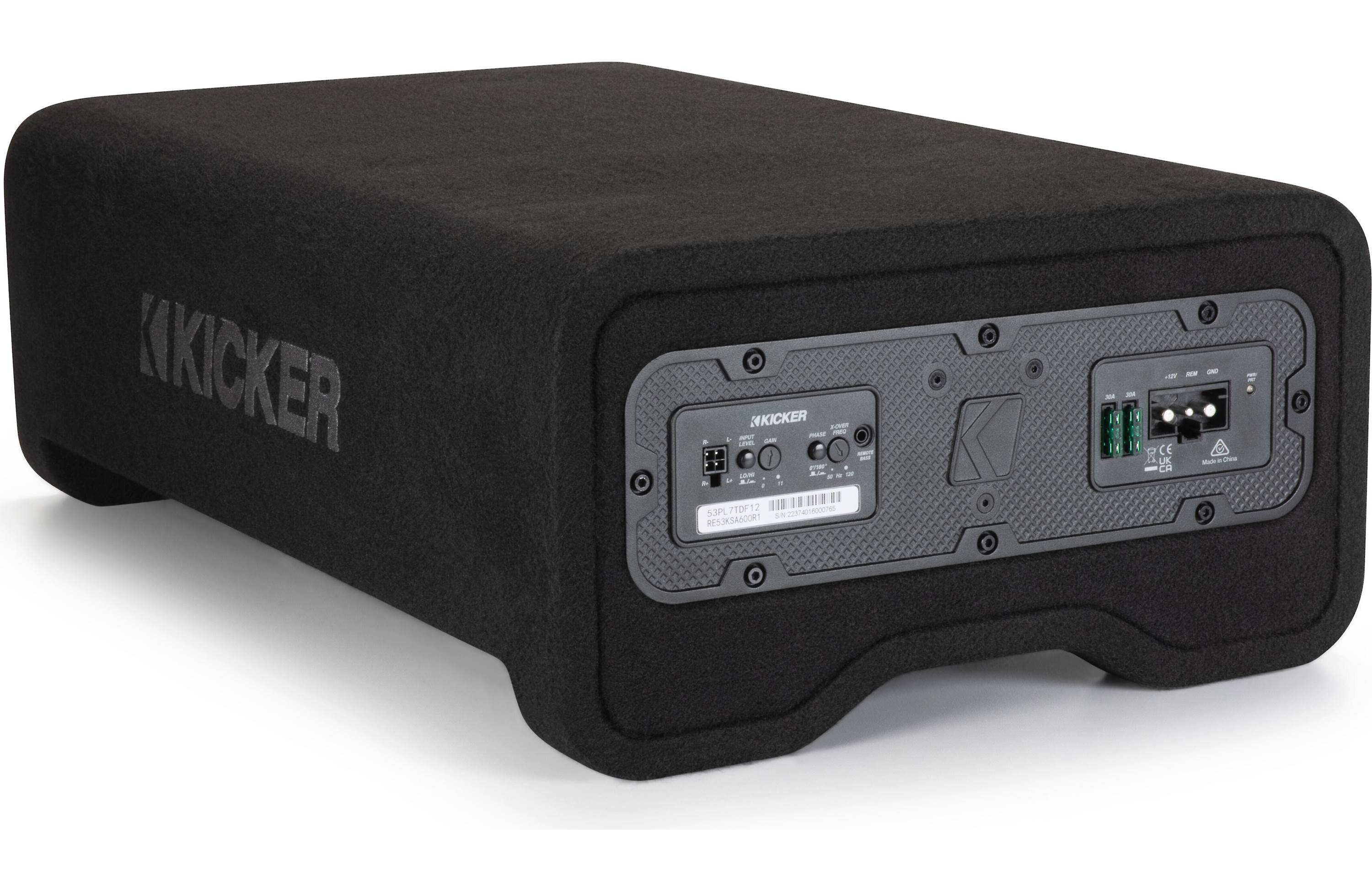 Kicker 53PL7TDF10 10 Inch Sub Active Down Firing Subwoofer Enclosure 500w RMS