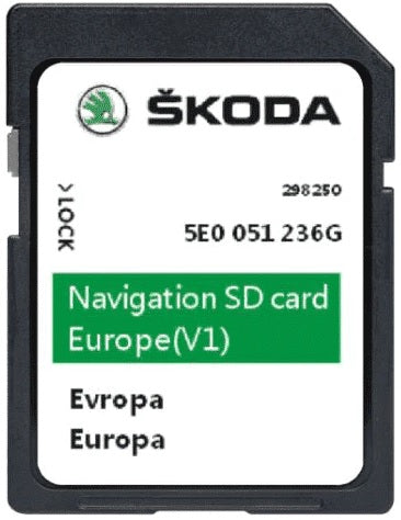 SKODA SD CARD FOR MIB1 AMUNDSEN SAT NAV UPDATE 5E0 051 236G