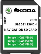 SKODA SD CARD 2023/2024 FOR MIB2 AMUNDSEN SAT NAV 5L0 051 236 DH