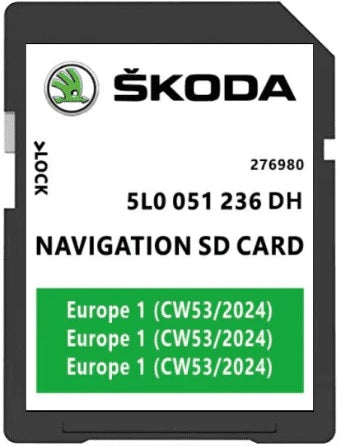 SKODA SD CARD 2023/2024 FOR MIB2 AMUNDSEN SAT NAV 5L0 051 236 DH
