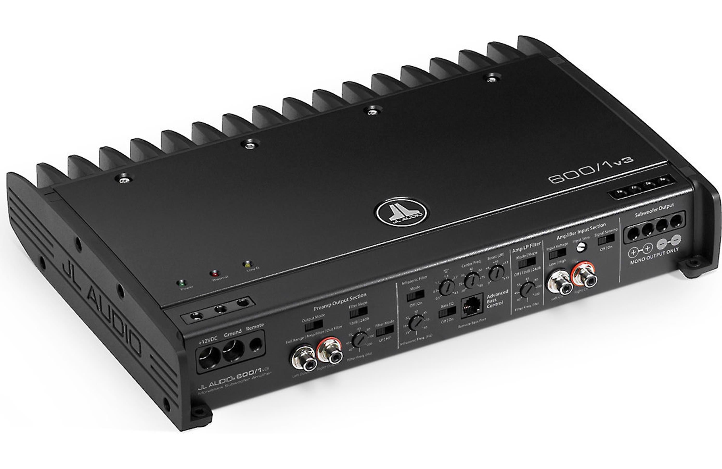JL Audio Slash 600/1v3 Mono subwoofer amplifier 600 watts RMS x 1 at 2 ohms