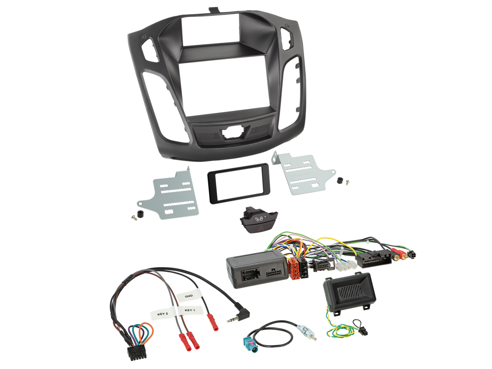 Ford Focus 2015-2018 Double Din Stereo Fitting Installation Kit 621114-23-1