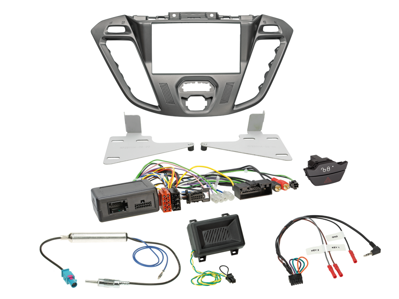 Ford Transit Custom and  Tourneo Custom Double Din Stereo Fitting Installation Kit 621114-26-4