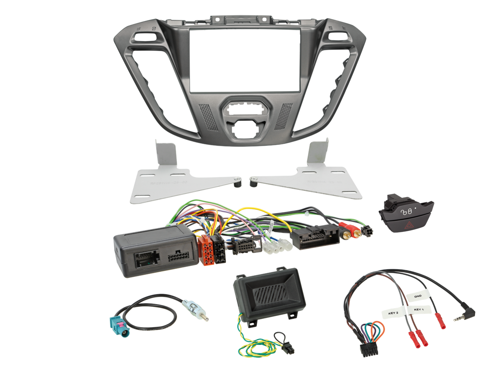 Ford Transit, Transit Tourneo 2012-2016 Customt Double Din Stereo Fitting Installation Kit 621114-26-7