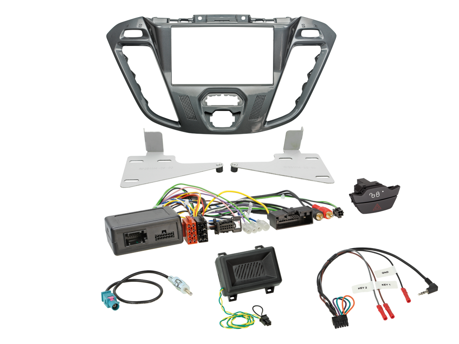 Ford Transit, Transit Tourneo 2012-2016 Customt Double Din Stereo Fitting Kit 621114-26-8