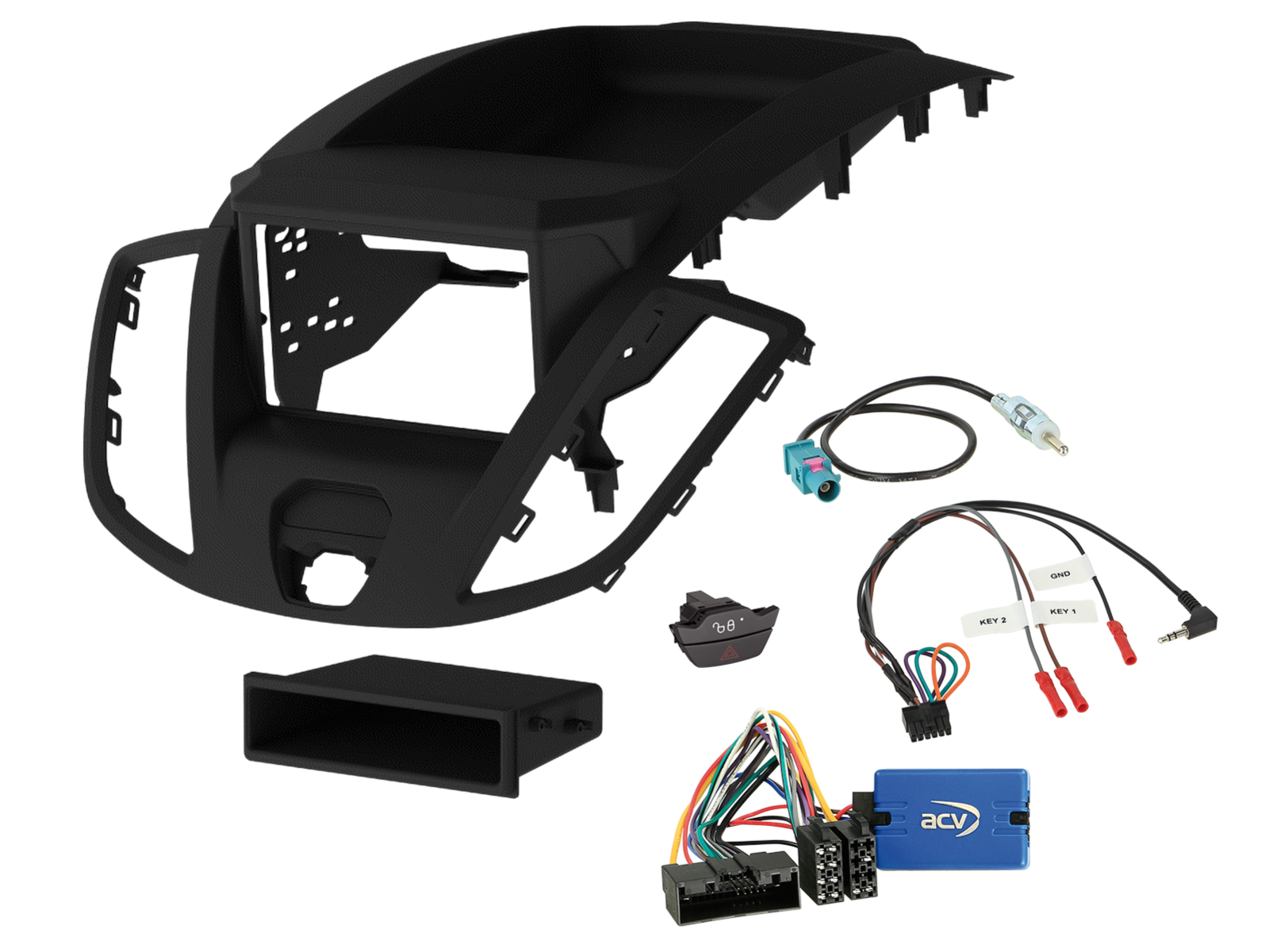 Ford Transit V363 2014-2019 with pocket Double Din Stereo Fitting Installation Kit 621114-32-2