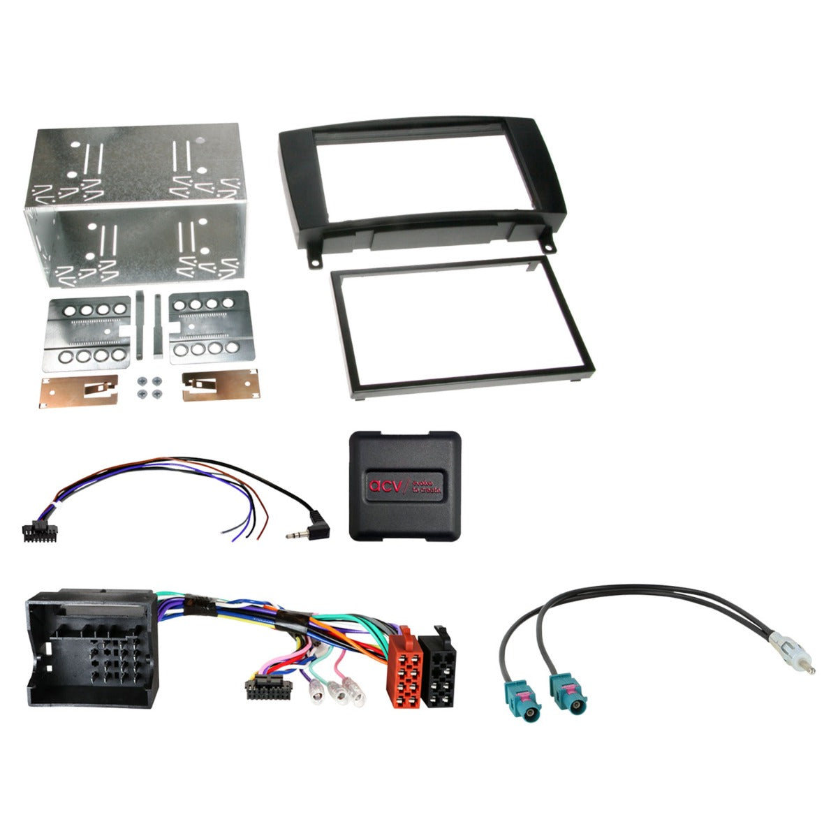 Mercedes CLK- Class (W209) 2005 - 2010 Double Din Car Stereo Fascia Fitting Kit