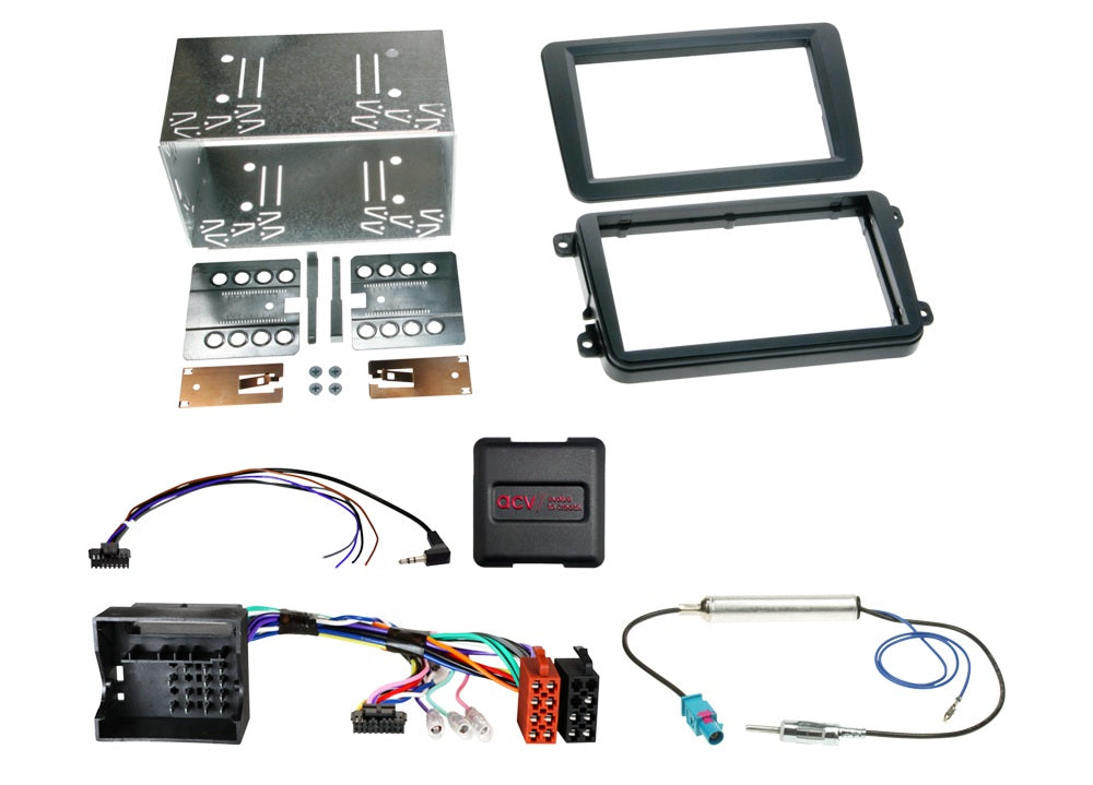 Volkswagen Amarok, Beetle, Caddy, CC, EOS, Golf, Passat, Polo, Sharan, Tiguan, Touran Complete Double Din Fitting Kit ACV 621320-10-1