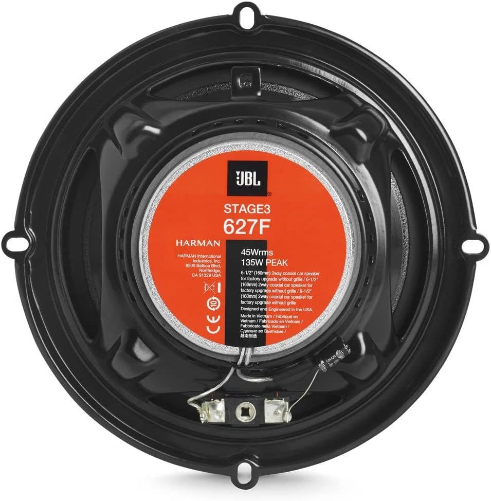 JBL Stage3 627F 6.5" 2 Way 270w Coaxial Speakers Factory Upgrade Without Grills
