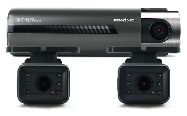 IROAD X30-IR – Internal IR Camera Front 2k QHD + 2 X30-EXC External Cams Dash Camera