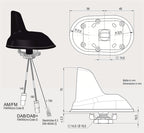 IncarTec 70-917K DAB+ AM FM Radio Shark Fin Roof Mount Aerial Aerodynamic
