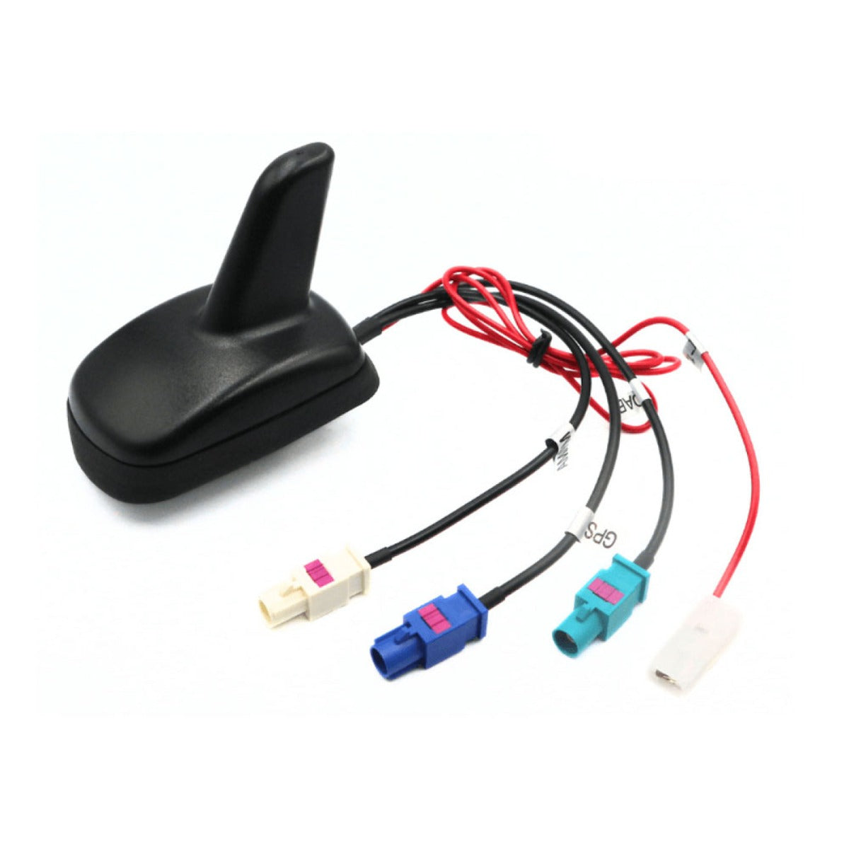 Universal GPS/ DAB+/ FM and AM vehicle roof mount Shark Fin aerial with 5m cable set