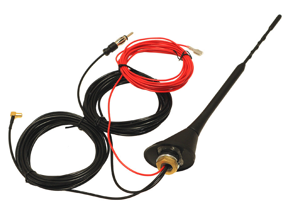 DAB, AM, FM active amplified roof mount antenna with 5m cable 70-964