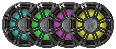 Kicker KMG10C 10" Grille for Kicker KM10 and KMF10 Subwoofers w/ Built-In LEDs Charcoal