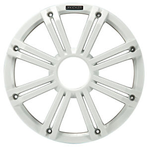 Kicker KMG10W 10" Grille for Kicker KM10 and KMF10 Subwoofers w/ Built-In LEDs (White)