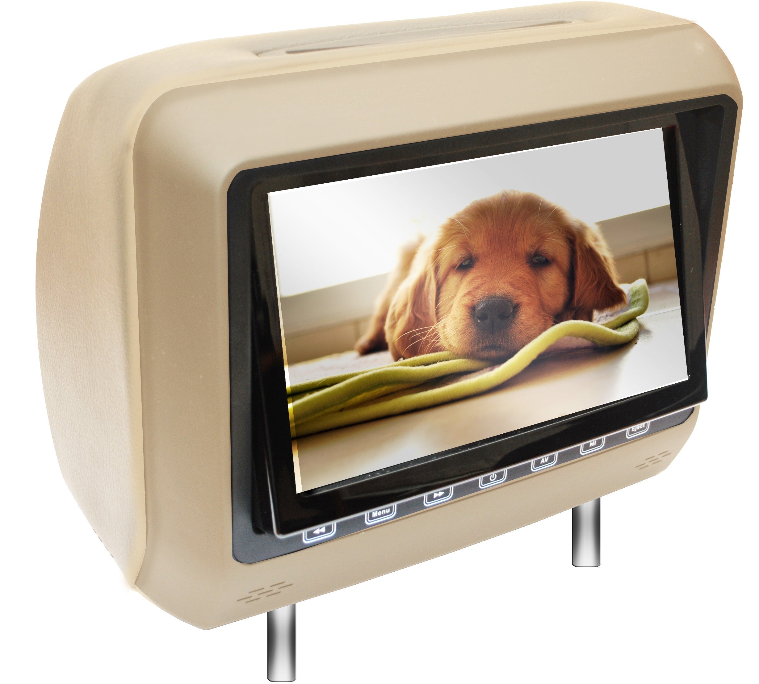 MOTORMAX MMX8HBBE TWIN 8" TFT Screen LCD Monitor Replacement Headrests in Beige