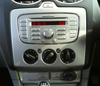 Ford Focus , Galaxy, Kuga, Mondeo, S-Max 2006 onwards Piano Black Double Din Fascia / Stalk Control and Antenna Kit