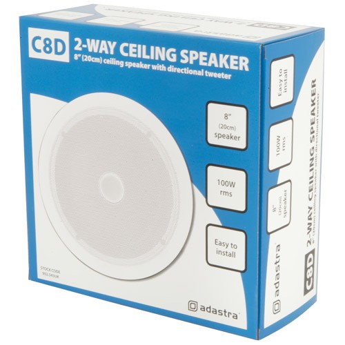 Adastra 952.543UK 20cm (8") Ceiling Speaker with Directional Tweeter