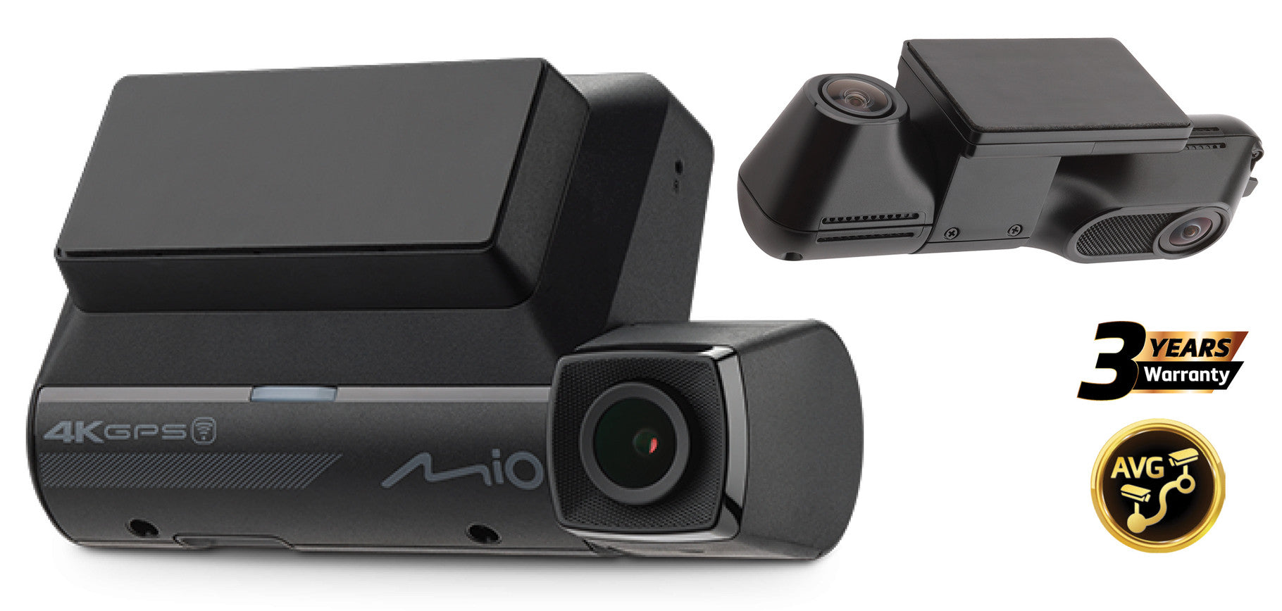 Mio Mivue 956W +E80 DUAL REAR CAMERA 3WAY PERFORMANCE DASH CAM KIT (DUAL REAR CAMERA)
