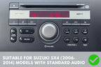 Suzuki SX4, Fiat Sedici 2006-2014 Double Din Car Stereo Fitting Kit Fascia, Steering Control CTKSZ05 / FK-696D-SWC