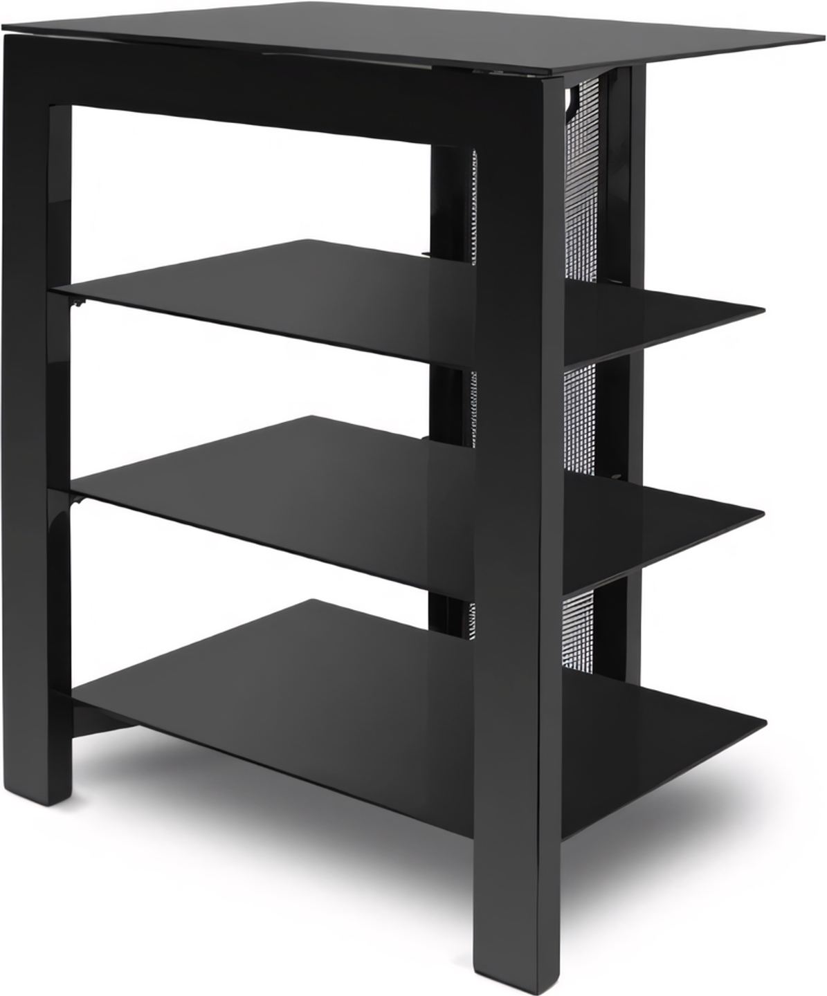 De Conti ARCAXL Large 4 Shelf Hi-Fi Stand 500mm Shelf Depth in Black