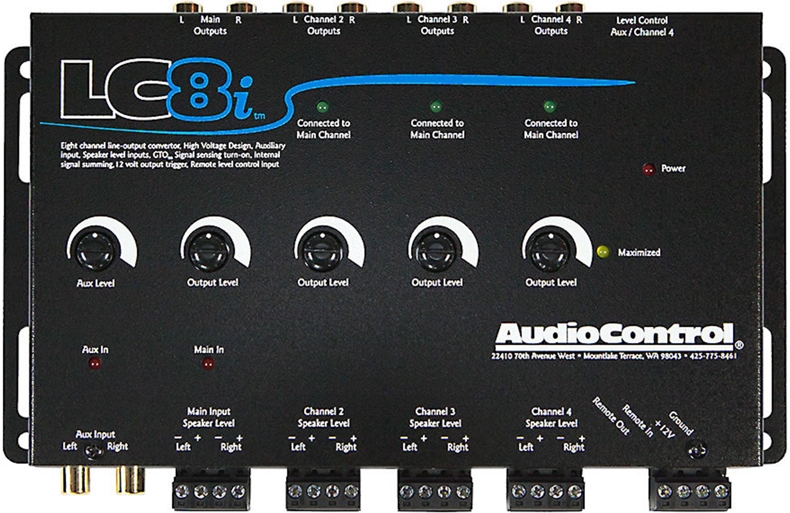 AudioControl LC8i Line Output Converter 8-channel LOC add amps and subs to a factory system (Black)
