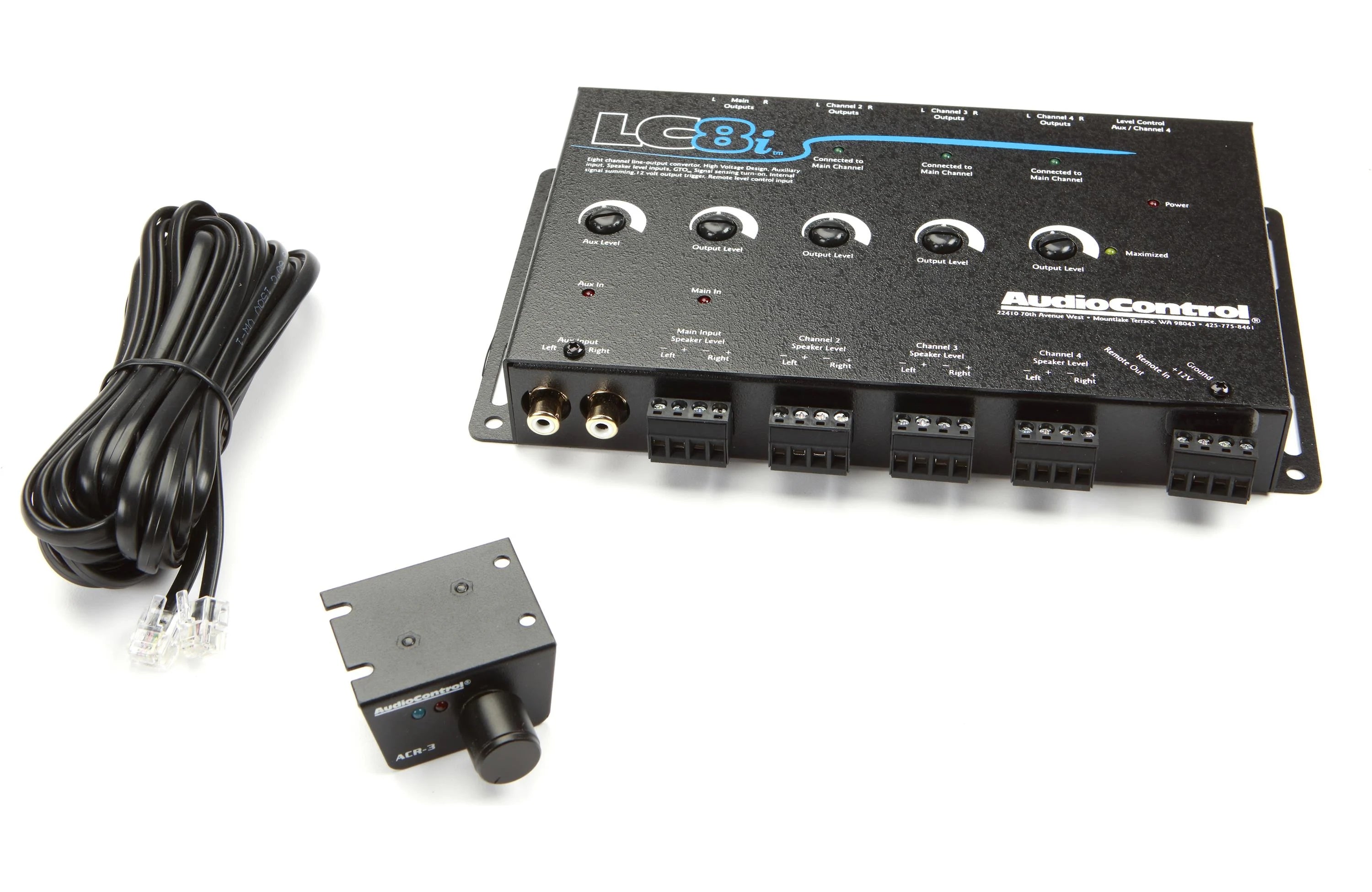 AudioControl LC8i Line Output Converter 8-channel LOC add amps and subs to a factory system (Black)