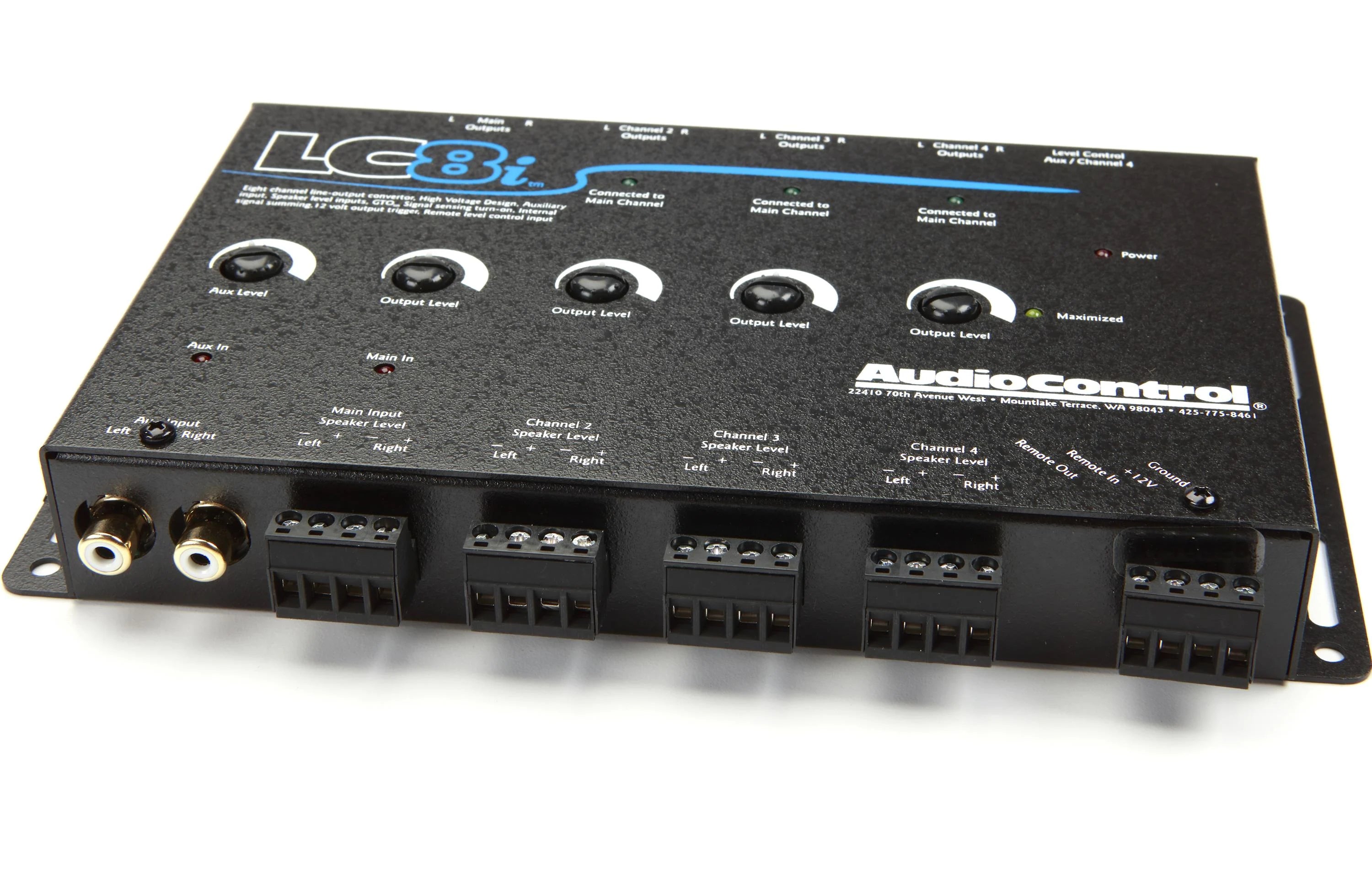AudioControl LC8i Line Output Converter 8-channel LOC add amps and subs to a factory system (Black)