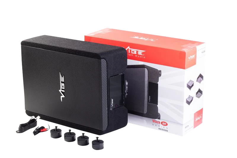 Vibe BA10ASQ-V4 Black Air 10 inch SQ Active Down Firing Enclosure 900W
